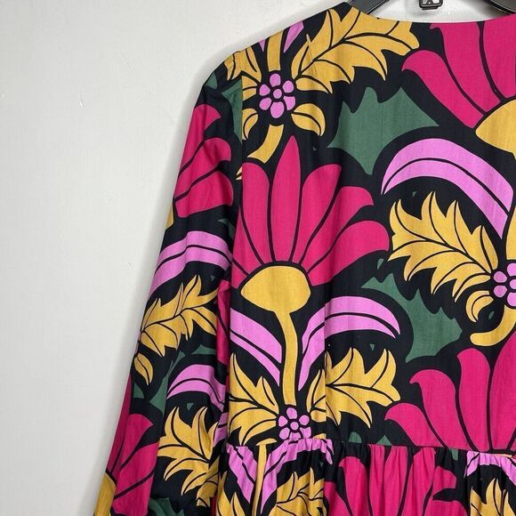 J.CREW Ratti Dress Women 8 Tiered Popover NEW Long Sleeve Floral Cotton AC879 - Picture 9 of 16